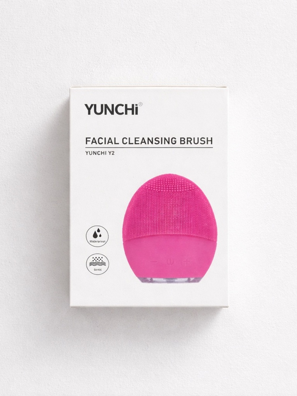 Pink Silicone Facial Cleansing Brush - Gentle Sonic Exfoliator - Picture 2 of 4